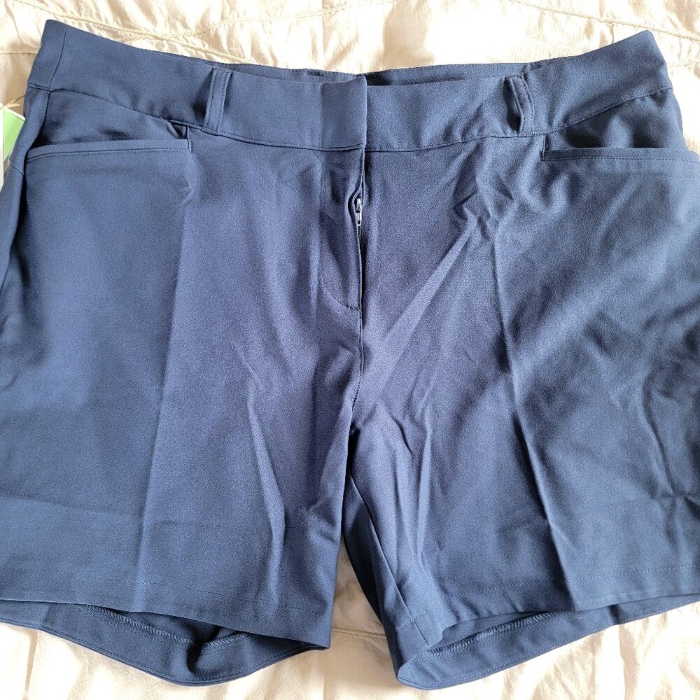 New Women's 16 Adidas Blue 6" XL Golf Shorts
